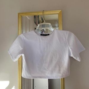 White Nasty Gal Croptop - Size 4